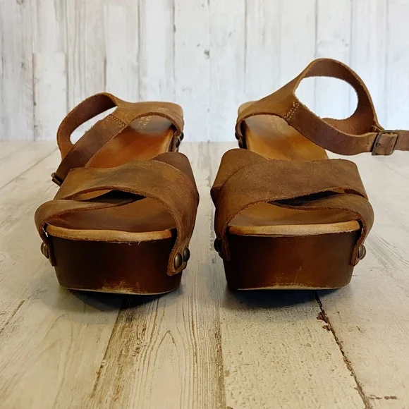 Mila Paoli | Womens Brown Leather Strap Platform Sandals | Size: 9.5 - Picture 4 of 13